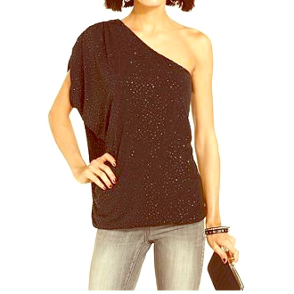 Guess sparkle one shoulder top M Y 2k